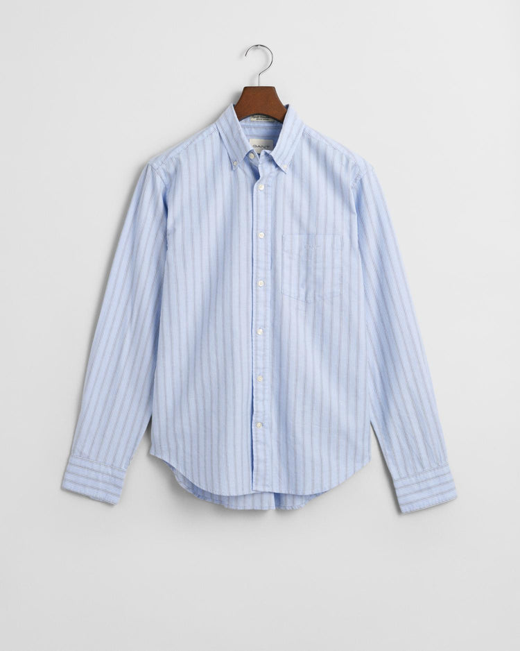 Gant Apparel Mens REG ARCHIVE OXFORD STRIPE SHIRT 427/CLEAR SKY