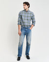 Gant Apparel Mens REG ARCHIVE OXFORD CHECK SHIRT 427/CLEAR SKY