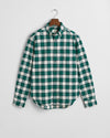 Gant Apparel Mens REG HERRINGBONE CHECK SHIRT 373/DEEP FOREST GREEN