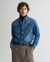 Gant Apparel Mens REG DENIM SHIRT 971/MID BLUE WORN IN