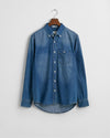 Gant Apparel Mens REG DENIM SHIRT 971/MID BLUE WORN IN