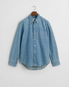 Gant Apparel Mens REG DENIM SHIRT 981/SEMI LIGHT BLUE WORN IN