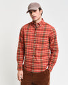 Gant Apparel Mens REG ARCHIVE POPLIN CHECK SHIRT 612/IRON RED