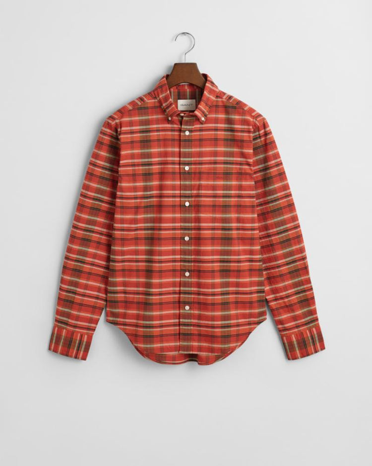 Gant Apparel Mens REG ARCHIVE POPLIN CHECK SHIRT 612/IRON RED