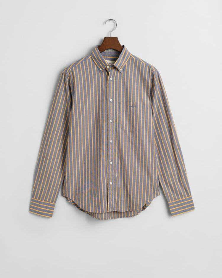 Gant Apparel Mens REG ARCHIVE POPLIN STRIPE SHIRT 401/DUSTY NAVY