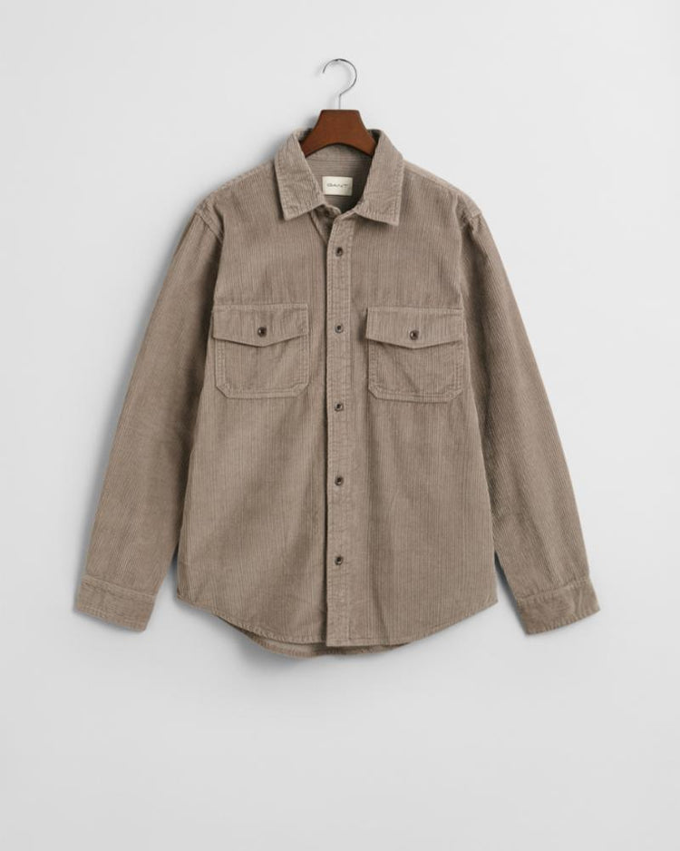 Gant Apparel Mens REG CORDUROY OVERSHIRT 024/WARM GREY