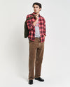 Gant Apparel Mens REG FLANNEL PLAID SHIRT 630/RUBY RED