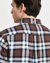 Gant Apparel Mens REG FLANNEL PLAID SHIRT 220/COCAO BROWN