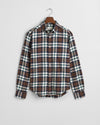 Gant Apparel Mens REG FLANNEL PLAID SHIRT 220/COCAO BROWN