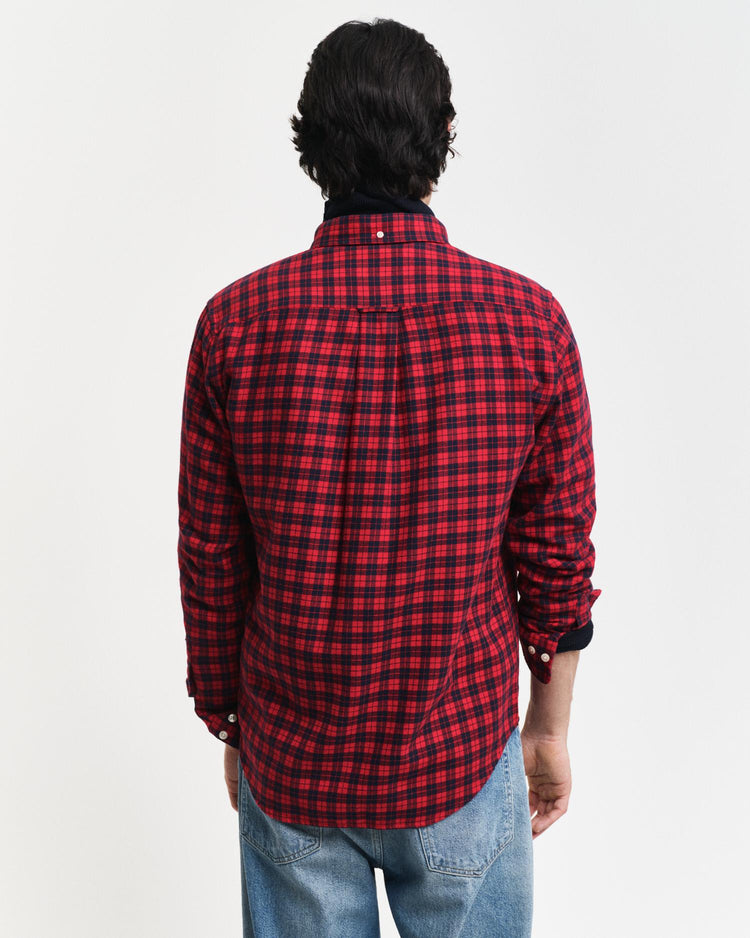 Gant Apparel Mens REG FLANNEL CHECK SHIRT 630/RUBY RED