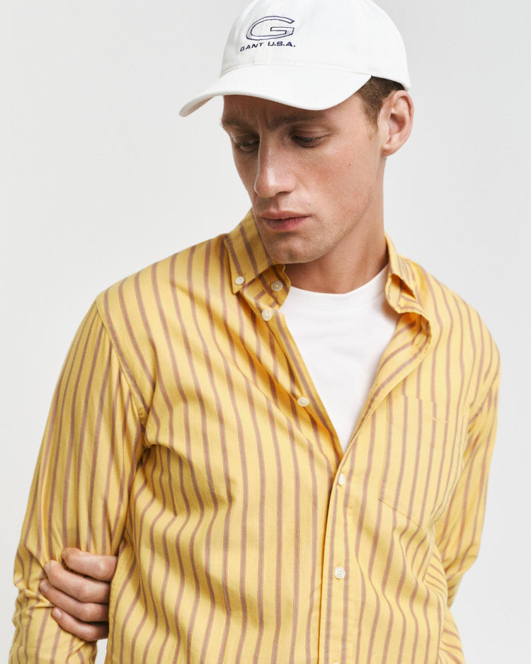 Gant Apparel Mens REG POPLIN STRIPE 748/FADED SUNSET