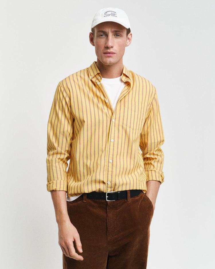 Gant Apparel Mens REG POPLIN STRIPE 748/FADED SUNSET