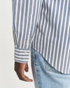 Gant Apparel Mens REG CLASSIC POPLIN STRIPE SHIRT 110/WHITE