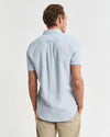 Gant Apparel Mens REG COTTON LINEN SS SHIRT 457/FRESH BLUE