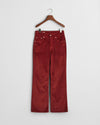 Gant Apparel Womens CORDUROY FLARE JEANS 604/PLUMPED RED