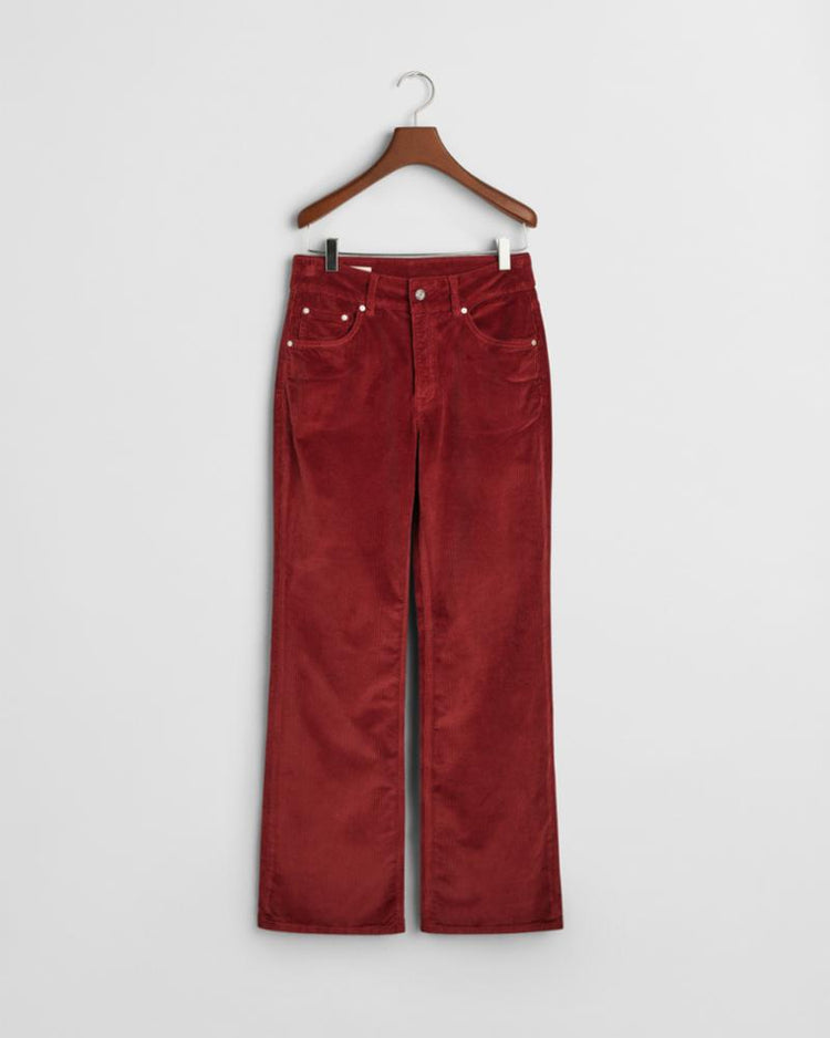 Gant Apparel Womens CORDUROY FLARE JEANS 604/PLUMPED RED