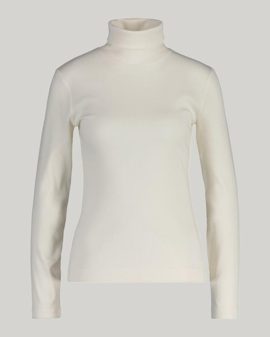 Gant Apparel Womens SLIM RIB TURTLENECK 113/EGGSHELL