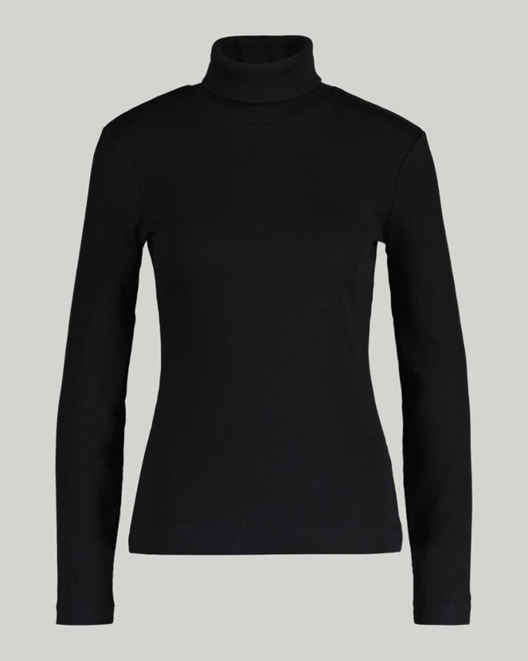 Gant Apparel Womens SLIM RIB TURTLENECK 005/BLACK