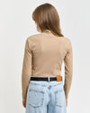 Gant Apparel Womens SLIM RIB TURTLENECK 269/CARAMEL BEIGE