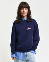 Gant Apparel Womens SCRIPT GRAPHIC C NECK SWEAT 409/CLASSIC BLUE