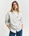 Gant Apparel Womens SCRIPT GRAPHIC C NECK SWEAT 080/PALE GREY MELANGE