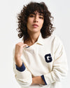 Gant Apparel Womens G BADGE C NECK SWEAT 130/CREAM