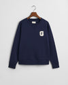 Gant Apparel Womens G BADGE C NECK SWEAT 409/CLASSIC BLUE