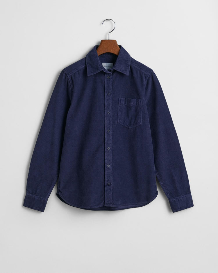 Gant Apparel Womens REG CORD SHIRT 409/CLASSIC BLUE