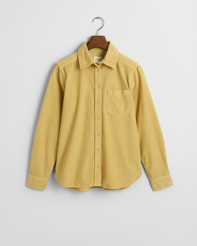 Gant Apparel Womens REG CORD SHIRT 257/BURNT WHEAT