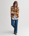 Gant Apparel Womens CHECK FLANNEL OVERSHIRT 244/CUMIN BEIGE