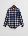 Gant Apparel Womens REL CHECKED FLANNEL BD SHIRT 409/CLASSIC BLUE