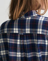 Gant Apparel Womens REL CHECKED FLANNEL BD SHIRT 409/CLASSIC BLUE