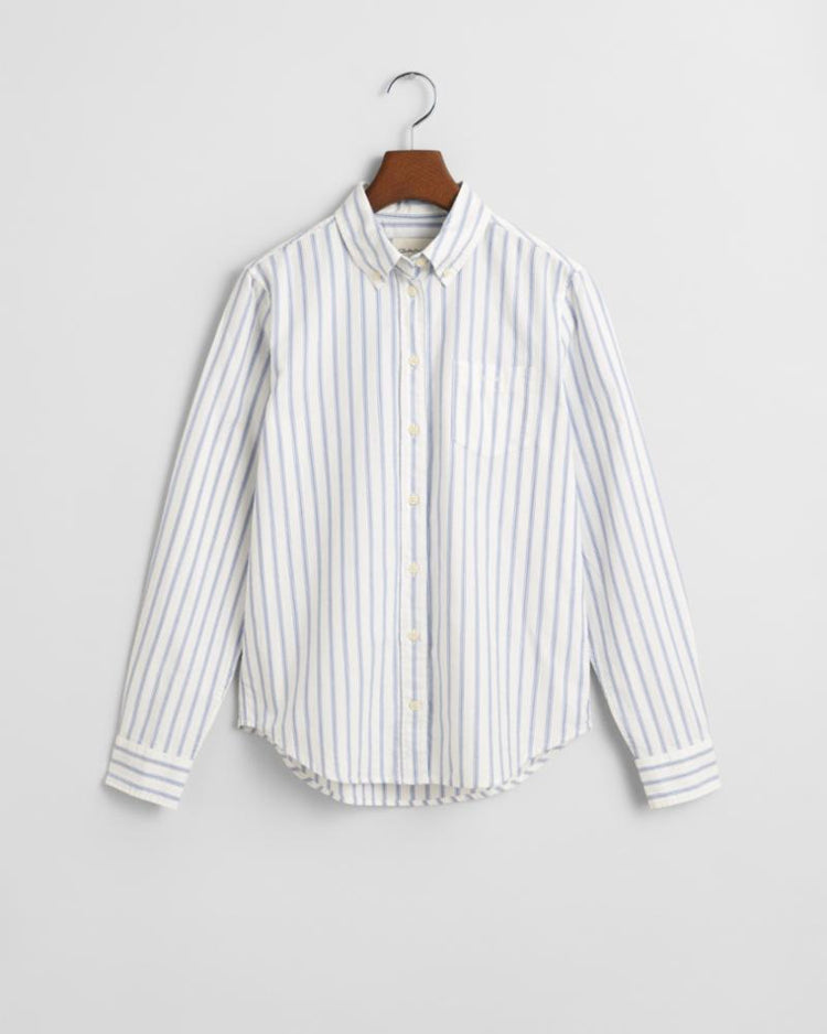 Gant Apparel Womens REG STRIPE ARCHIVE OXFORD BD SHIRT 113/EGGSHELL