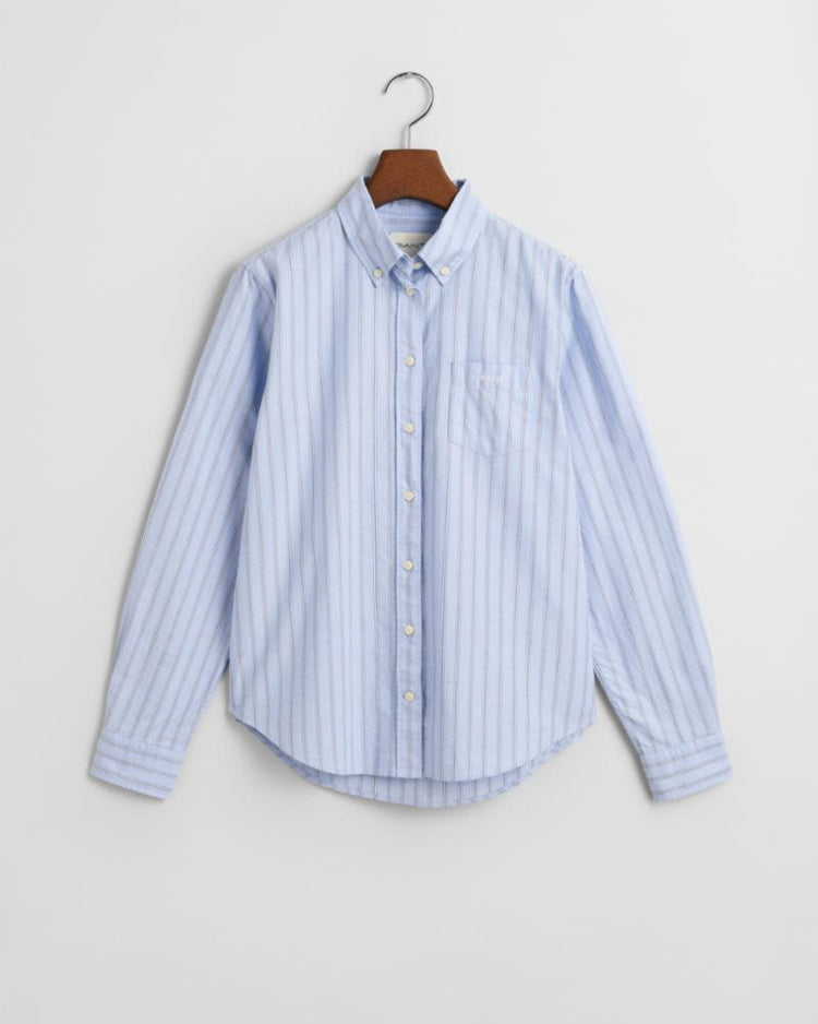 Gant Apparel Womens REG STRIPE ARCHIVE OXFORD BD SHIRT 455/LIGHT BLUE