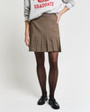 Gant Apparel Womens CHECKED PLEATED SKIRT 244/CUMIN BEIGE