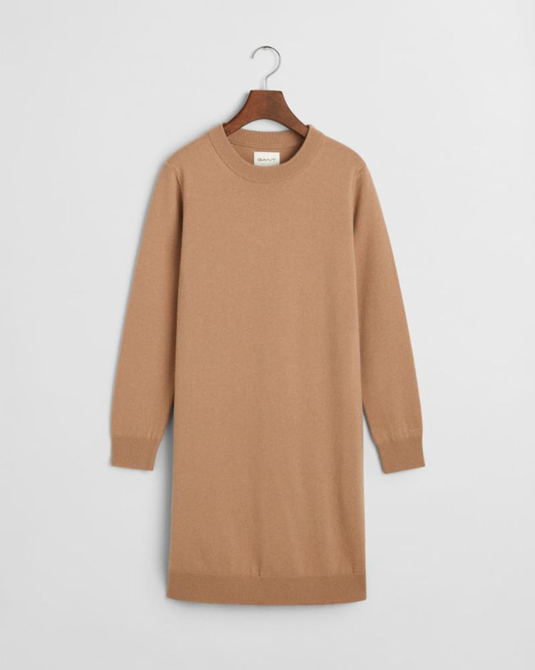 Gant Apparel Womens SUPERFINE LAMBSWOOL DRESS 269/CARAMEL BEIGE