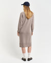 Gant Apparel Womens HERRINGBONE DETAIL ROLLNECK DRESS 024/WARM GREY