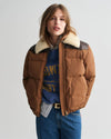 Gant Apparel Womens PADDED JACKET FAUX FUR COLLAR 220/COCAO BROWN