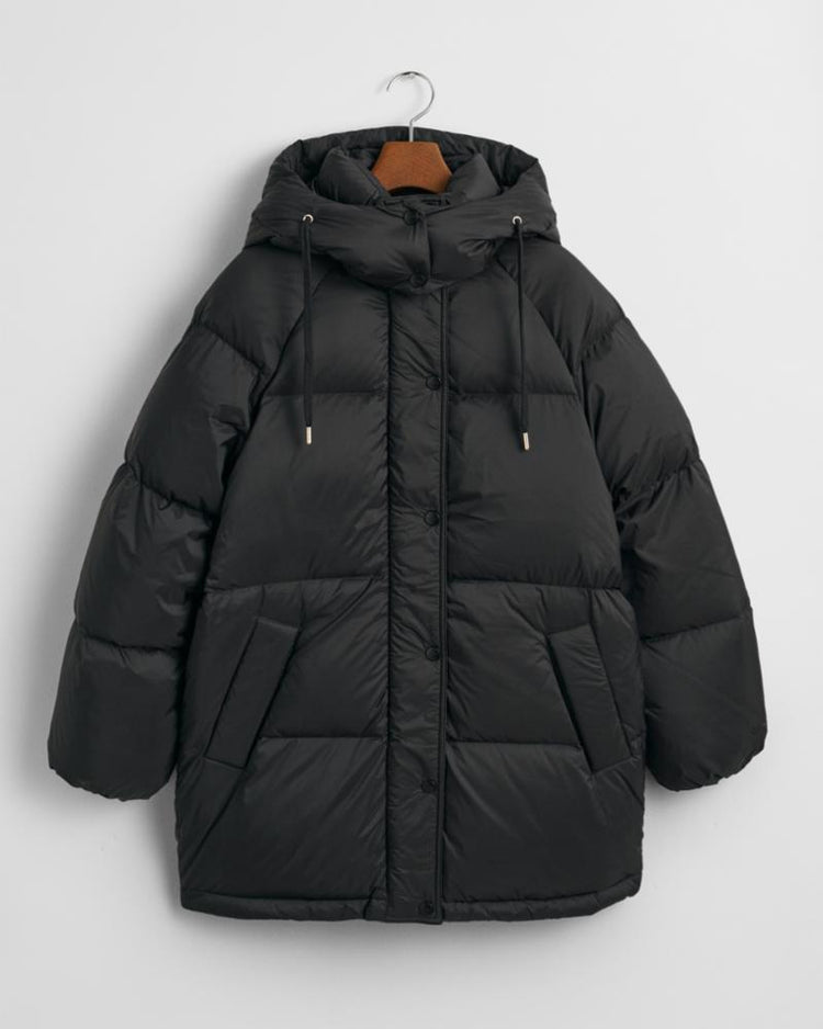 Gant Apparel Womens MID LENGTH DOWN JACKET 005/BLACK