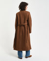 Gant Apparel Womens TEXTURED WRAP COAT 220/COCAO BROWN