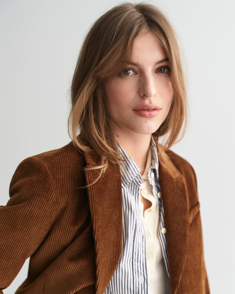 Gant Apparel Womens REG CORD BLAZER 220/COCAO BROWN