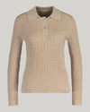 Gant Apparel Womens MINI CABLE KNIT RUGGER 248/DARK KHAKI