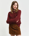 Gant Apparel Womens NEPS CABLE KNIT C NECK 638/WINE RED