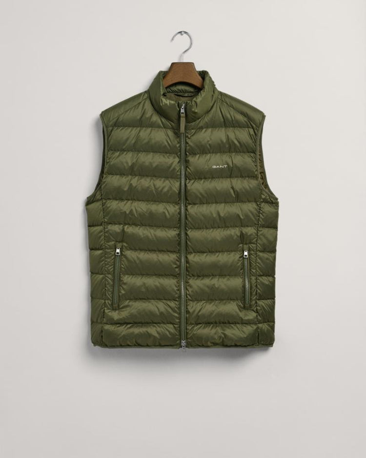 Gant Apparel Mens LIGHT DOWN GILET 301/RACING GREEN