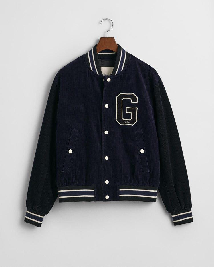 Gant Apparel Mens CORD VARSITY JACKET 433/EVENING BLUE