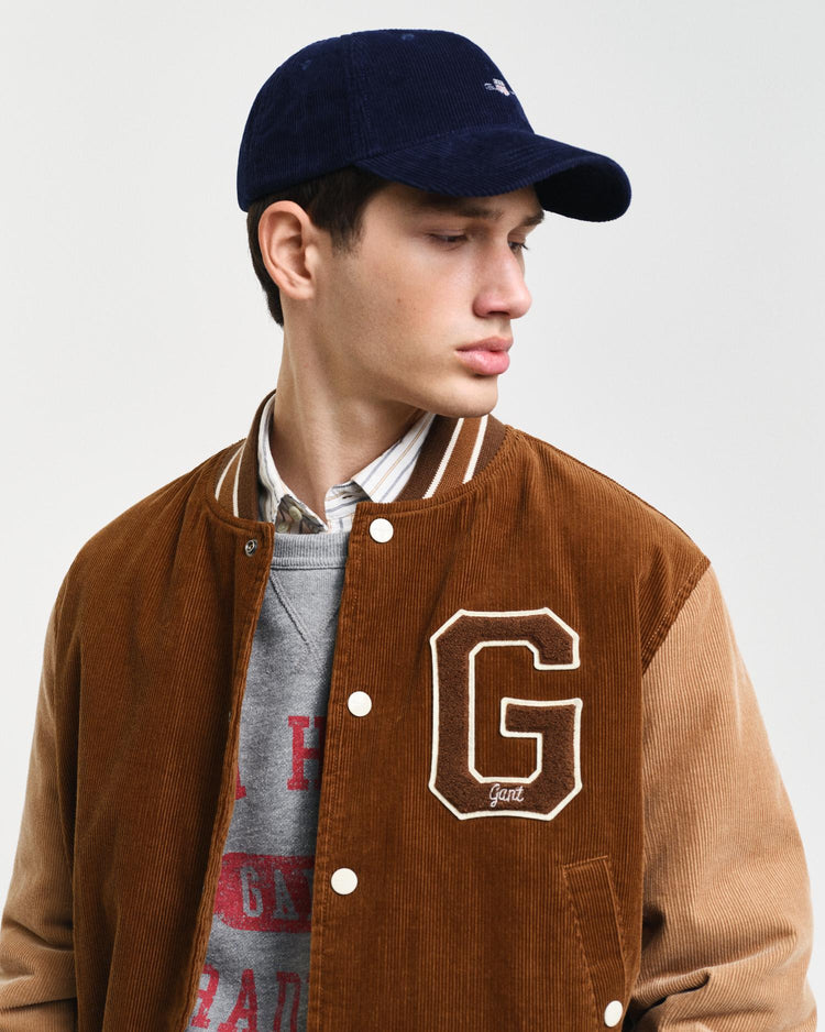 Gant Apparel Mens CORD VARSITY JACKET 220/COCAO BROWN