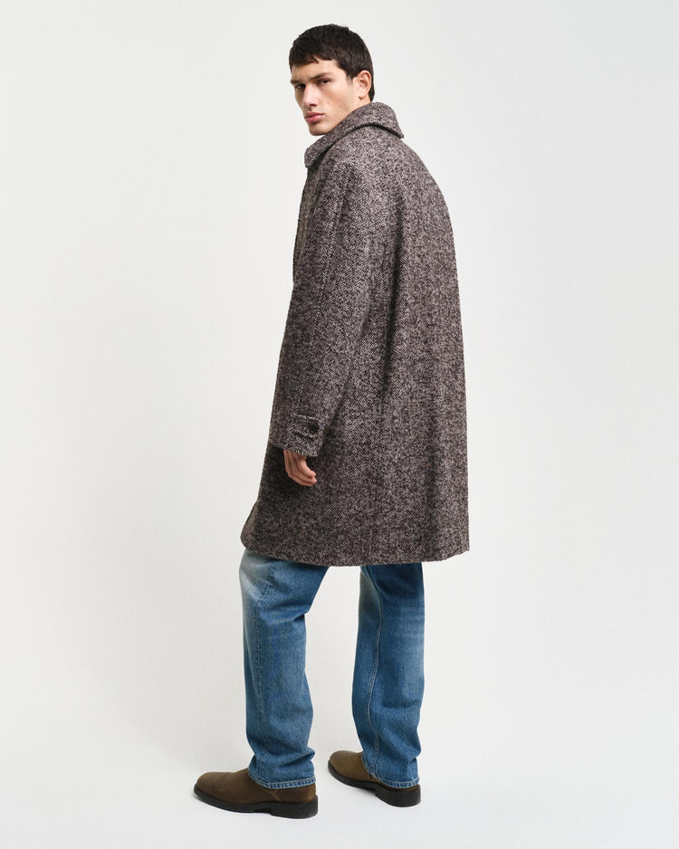 Gant Apparel Mens WOOL CAR COAT 243/DEEP BROWN