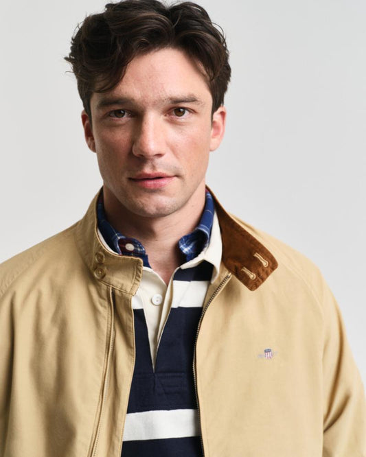 Gant Apparel Mens 7006484-COTTON HARRINGTON JACKET 232/OAK BEIGE