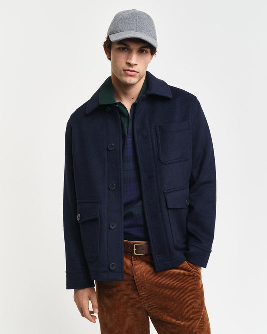 Gant Apparel Mens WOOL FIELD JACKET 433/EVENING BLUE