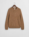 Gant Apparel Mens NEPS WOOL C NECK 283/LIGHT BROWN MELANGE